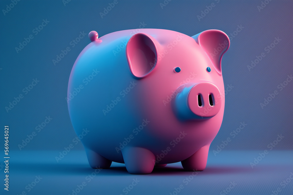 piggy bank, save money concept, ai generated