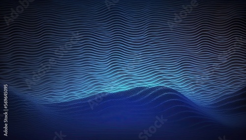 Blue Abstract Waves Background