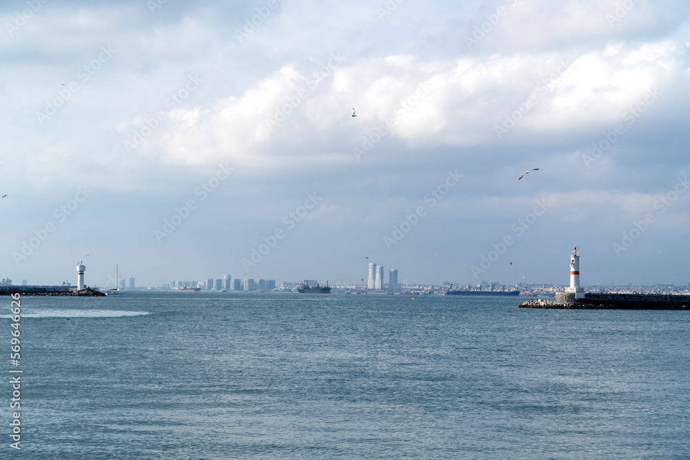  Sea of Marmara and city on background