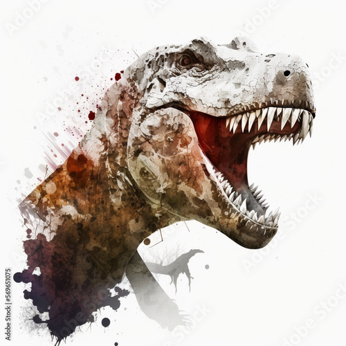 Dinosaur tyrannosaurus rex. generative ai