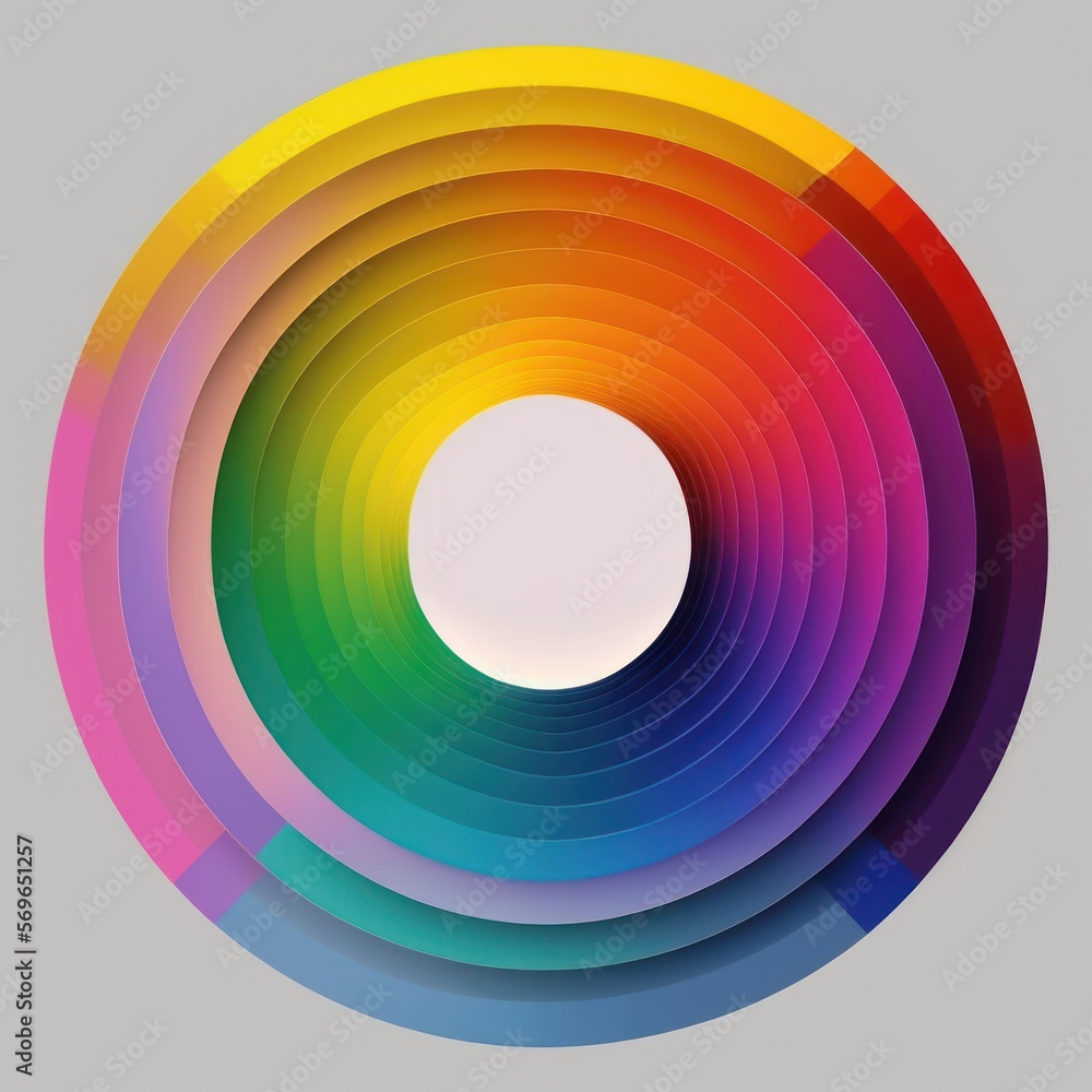 Obraz premium Hues in Harmony: A Round Palette of Vibrant Colors