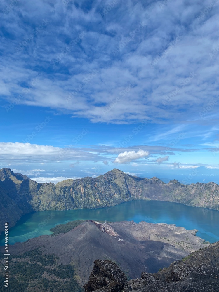 view from the Rinjani Mountain 