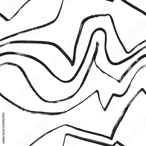 Abstract seamless black and white textile design