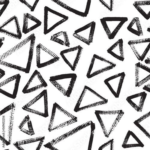 Abstract seamless black and white textile design
