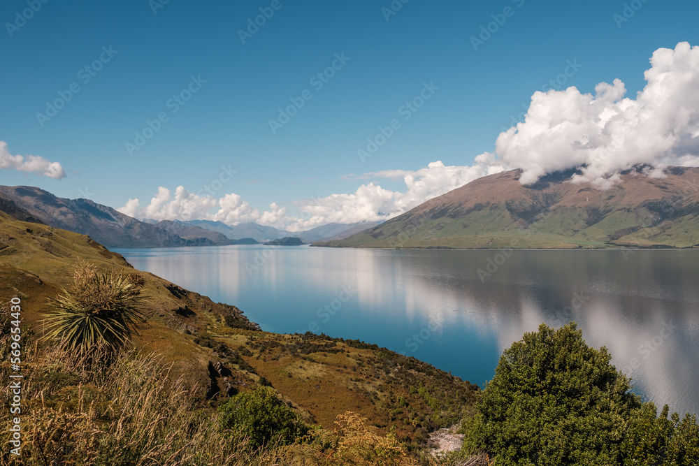 Lake Wanaka in the Otago region of the South Island of New Zealand