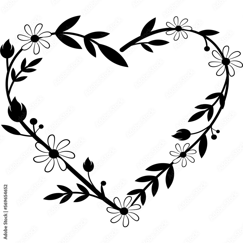 Heart Valentine Frame SVG, Valentine's Day Svg, Heart Svg, Love Svg