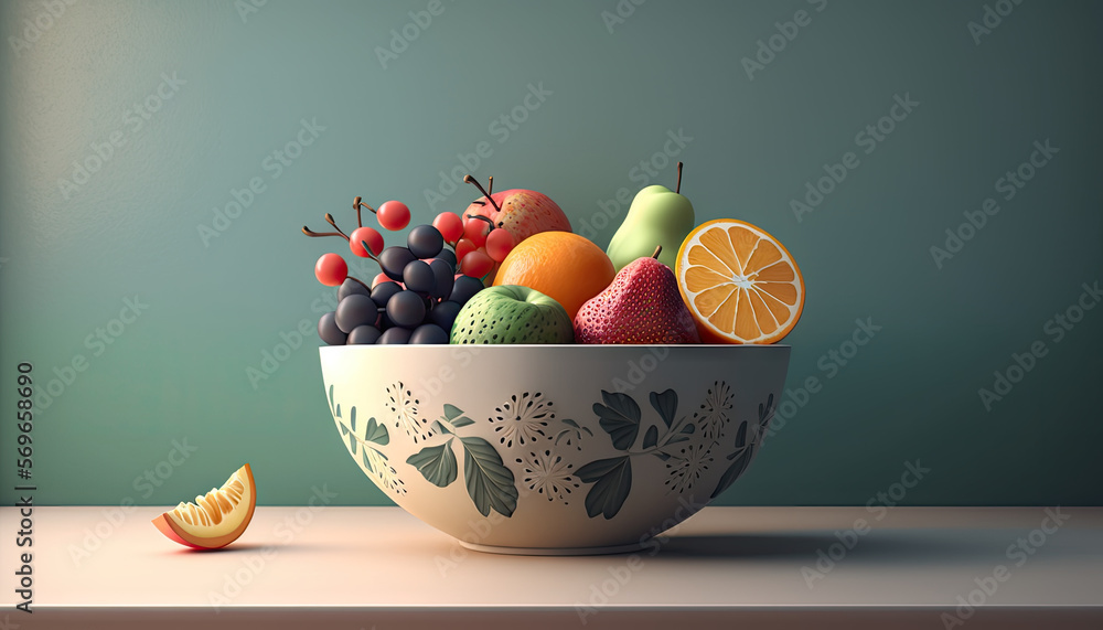 Bowl of fruit minimalistic wallpaper Bowl of fruit minimalistic wallpaper