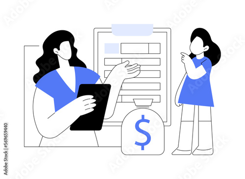 Childcare subsidy abstract concept vector illustration.