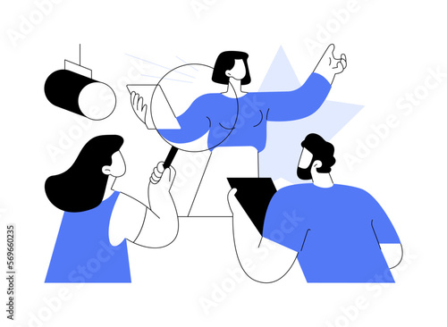 Role audition abstract concept vector illustration.