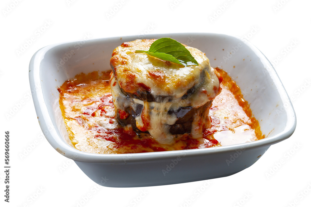 Eggplant lasagna with tomato sauce and mozzarella Eggplant lasagna with tomato sauce and mozzarella
