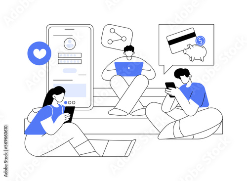 Generation Z abstract concept vector illustration.