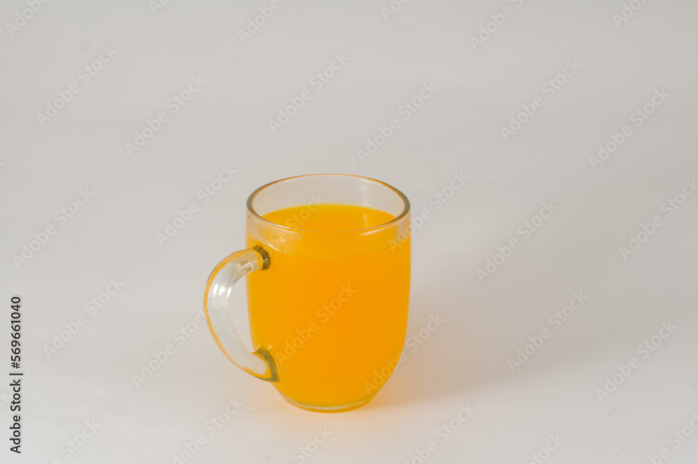 glass of orange juice on white background glass of orange juice on white background