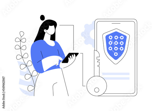 Secure web traffic abstract concept vector illustration.