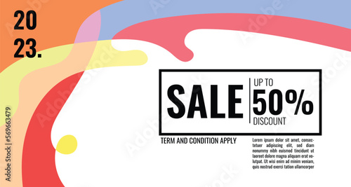 Colorful abstract geometric and fluid banner template for marketing promotion material. Giveaway, cash back, gift card, and member card bonus design template.
