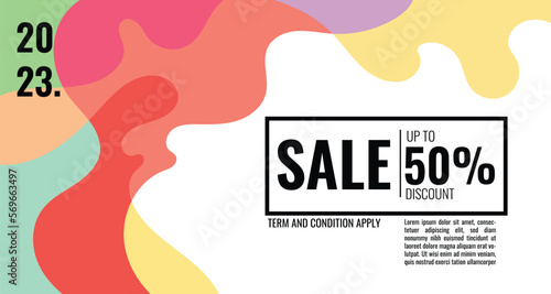 Colorful abstract geometric and fluid banner template for marketing promotion material. Giveaway, cash back, gift card, and member card bonus design template.