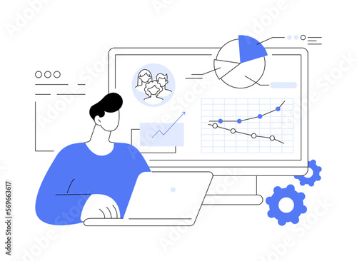 Customer relationship management abstract concept vector illustration.