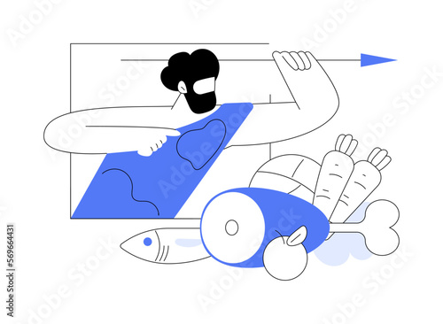 Paleo diet abstract concept vector illustration.