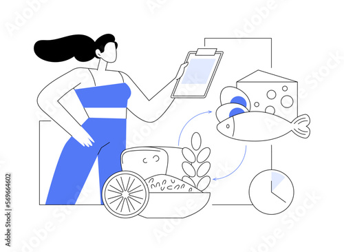 Carb cycling abstract concept vector illustration.