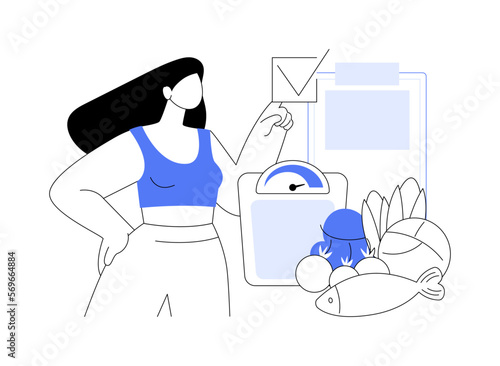 Dukan diet abstract concept vector illustration.