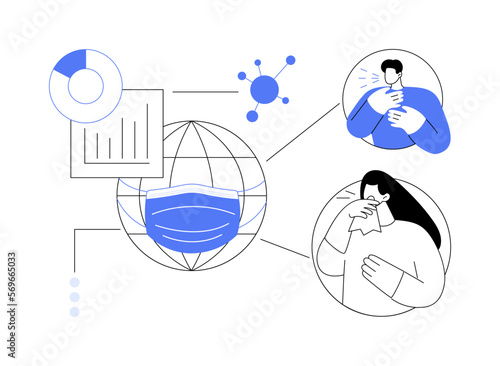 Seasonal virus infection abstract concept vector illustration.