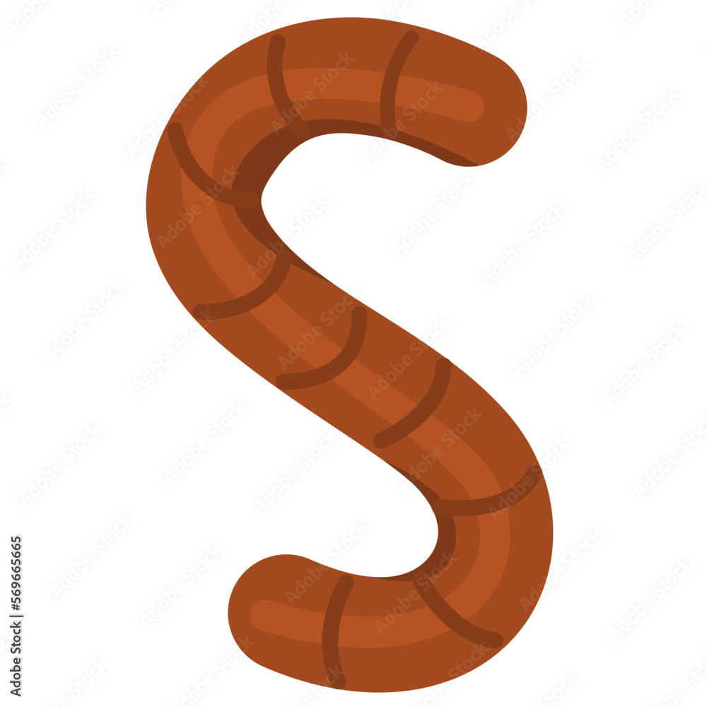 Brown worm ground animal sticker Brown worm ground animal sticker