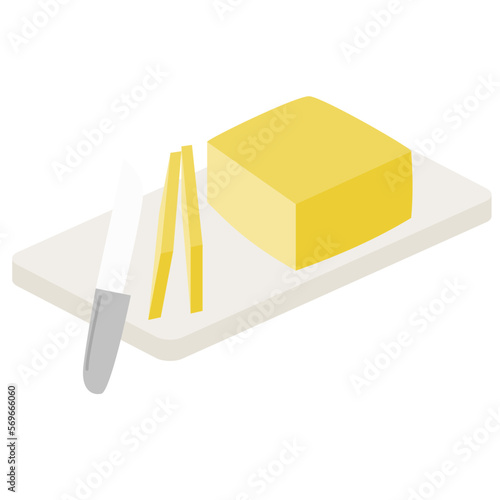 Pieces butter for bread