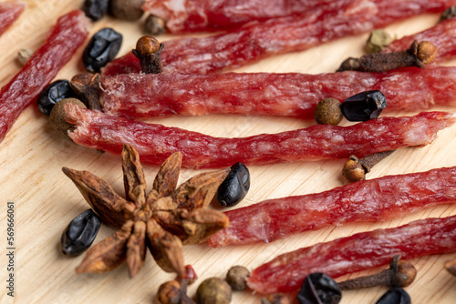 Homemade dried pork meat for long-term storage