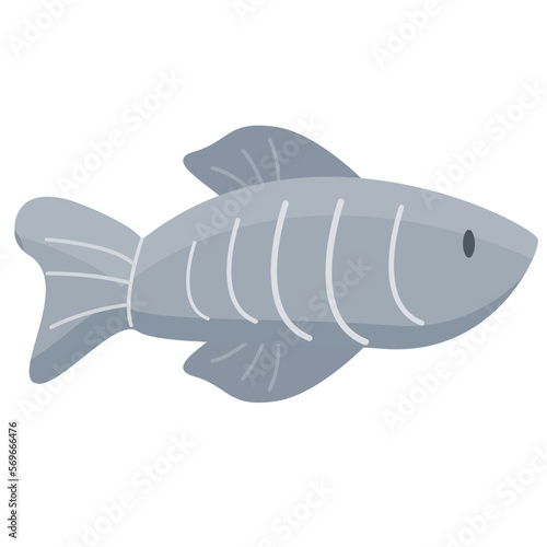 illustration of a grey fish