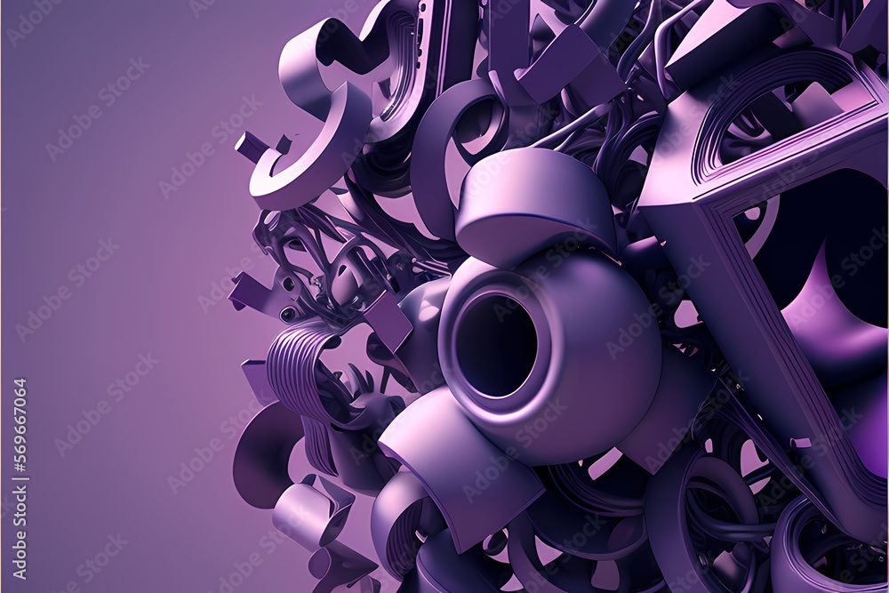 Abstract Background on Purple Color Illustration Created Generative AI Abstract Background on Purple Color Illustration Created Generative AI