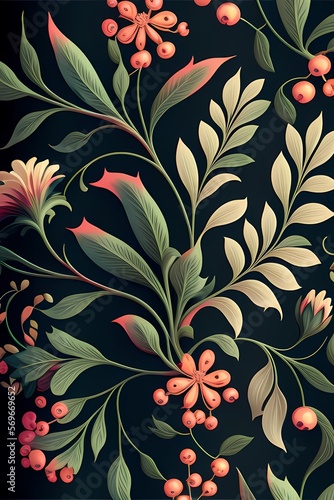 floral pattern with colorful flower Illustration