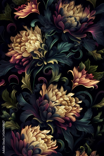 floral pattern with colorful flower Illustration