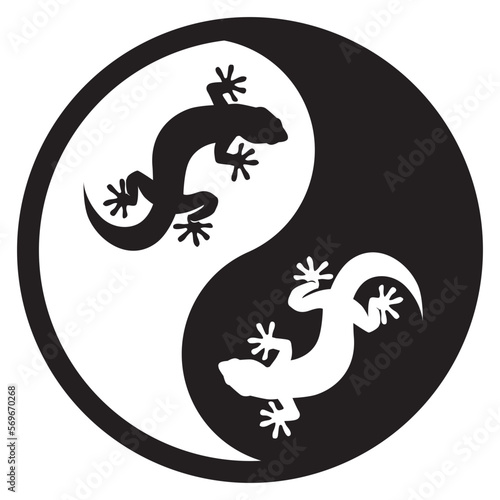 Yin Yang,  balance symbol, lizard 