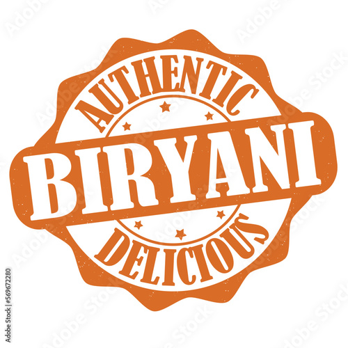 Biryani label or stamp