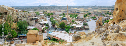 Obraz na plátně CAPPADOCIA, TURKEY, August 2021: The old troglodyte settlement of Cavusin, where