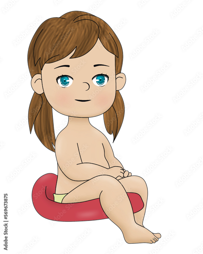 girl sitting on the floor Sticker t-shirt cloth mug design Baby illustration child with eyes character cute little kid in diaper happy childhood small little vector babies newborn girl sitting on the floor Sticker t-shirt cloth mug design Baby illustration child with eyes character cute little kid in diaper happy childhood small little vector babies newborn