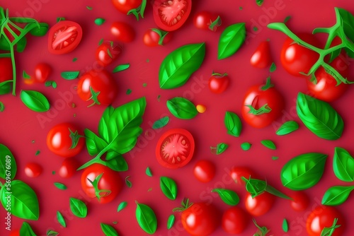 strawberry seamless background - Generate AI