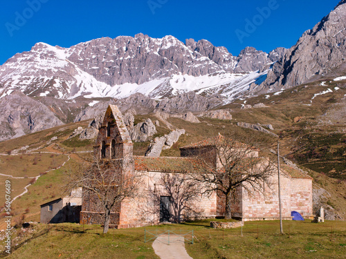 San Emiliano church, Ubina La Mesa Natural Park, Leon province, Spain photo