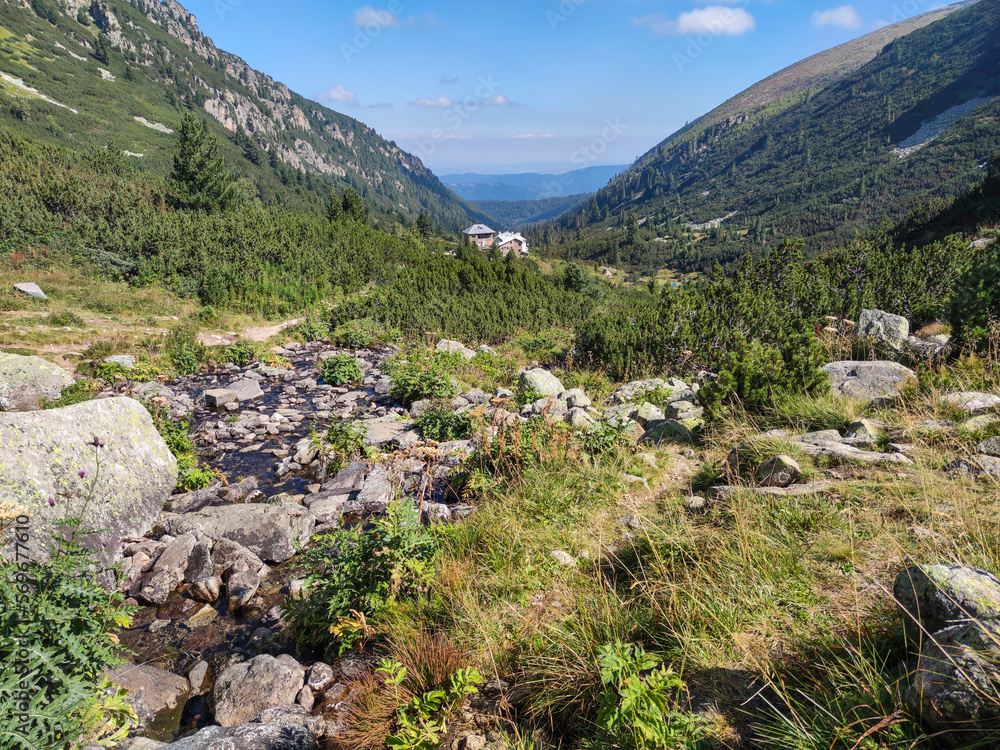 Landscape of Rila Mountain near Malyovitsa peak, Bulgaria
