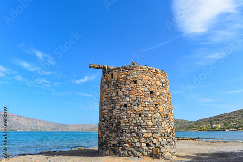 Windmühlen in Elounda, Agios Nikolaos, Kreta photo