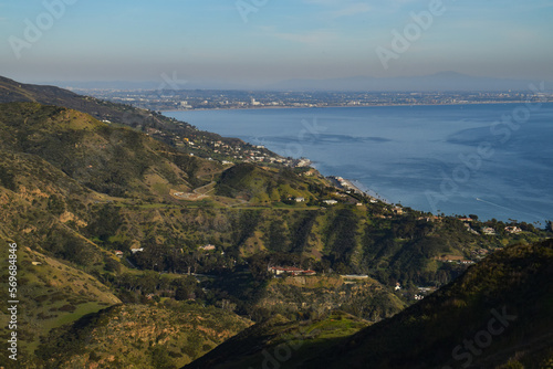 Pacific Ocean from Malibu Mountains, Ventura County