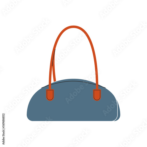 Stylish female purse. Cartoon woman handbag elegant accessory, fashionable modern casual bag. Vector flat illustration