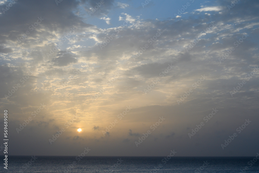 sunset with clouds