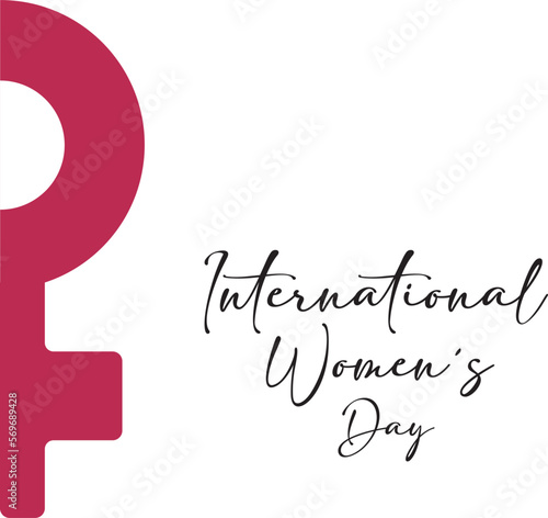  Icono dia internacional de la mujer, 8 de Marzo. Vector