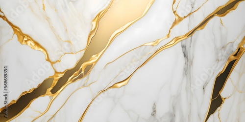 golden white marble background texture, pattern generative ai design banner