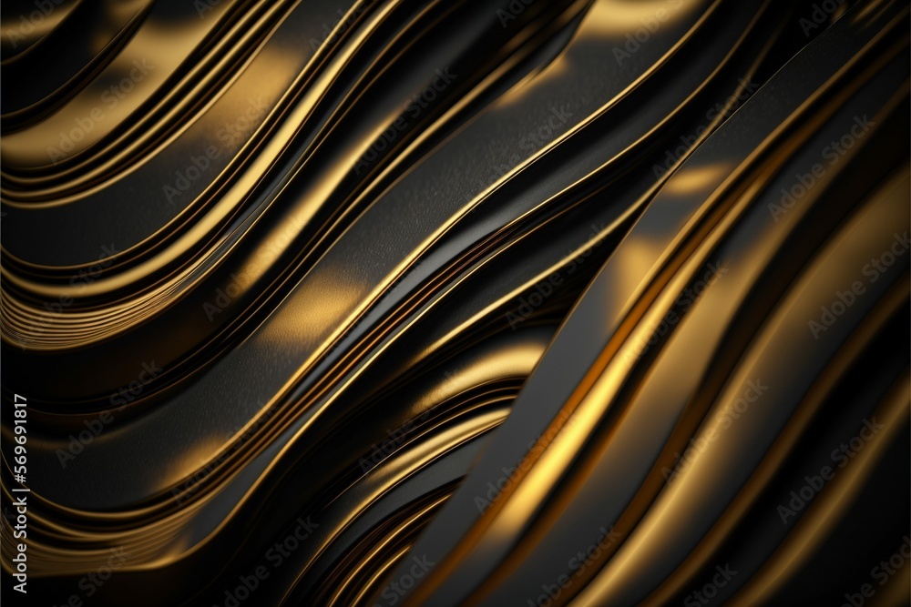 Abstract golden wavy background texture ai Abstract golden wavy background texture ai