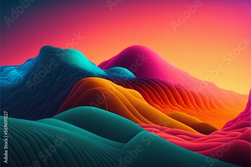 Mountains gradient background texture ai