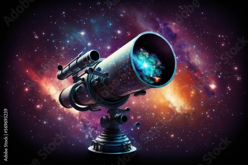 Fotografia telescope in space Hubble in the luminous universe