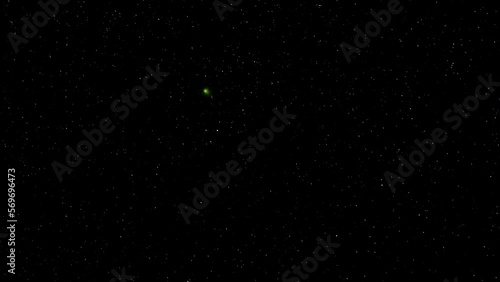 On February 1-2, 2023 the rare green comet C/2022 E3 (ZTF) made its closest approach to earth. This comet with fireball meteors timelapse video was taken in the late hours of 2-1 near Ashland Oregon photo