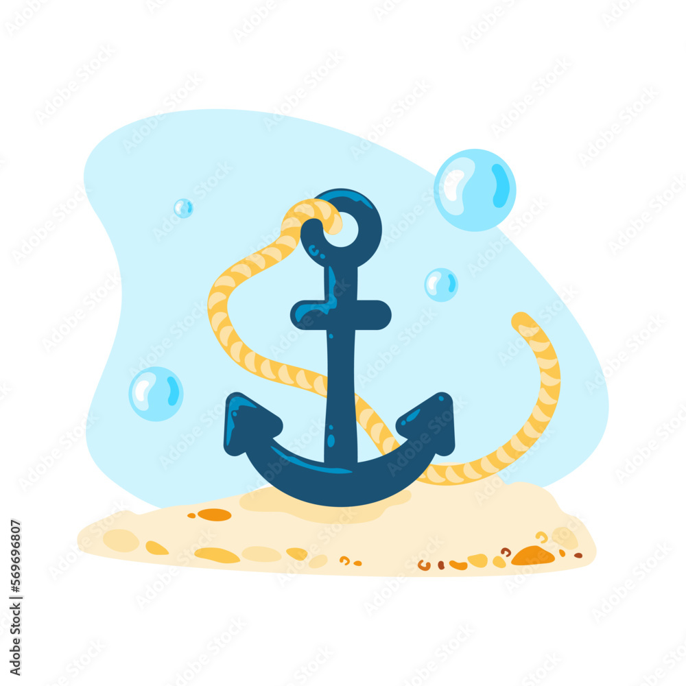 Naklejka premium Nautical vector element. Marine cruise and sea travelling advertising placard