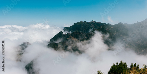 clouds over the mountains